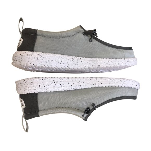 NEW Hey Dude Mens Wally Nylon Mens Loafer Shoes Size 9 Grey‎ Shoe - Picture 10 of 15